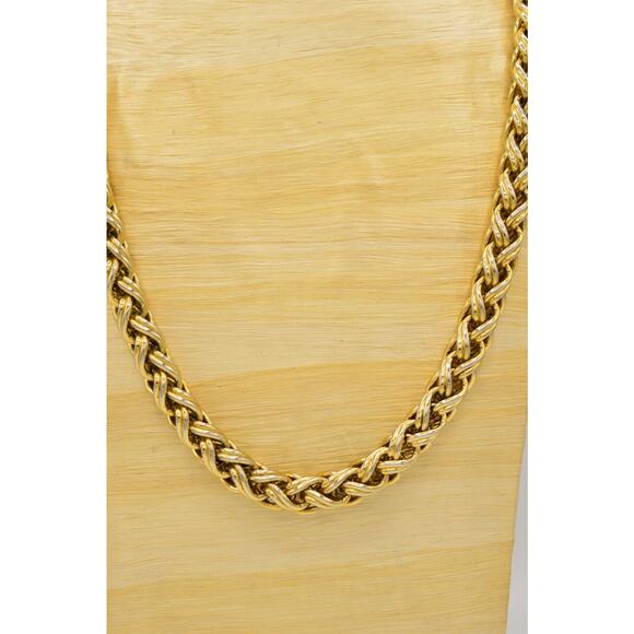 Givenchy Vintage Necklace HEAVY Wheat Chain Chunky Runway Signed AS IS  80s BinG - Picture 10 of 12